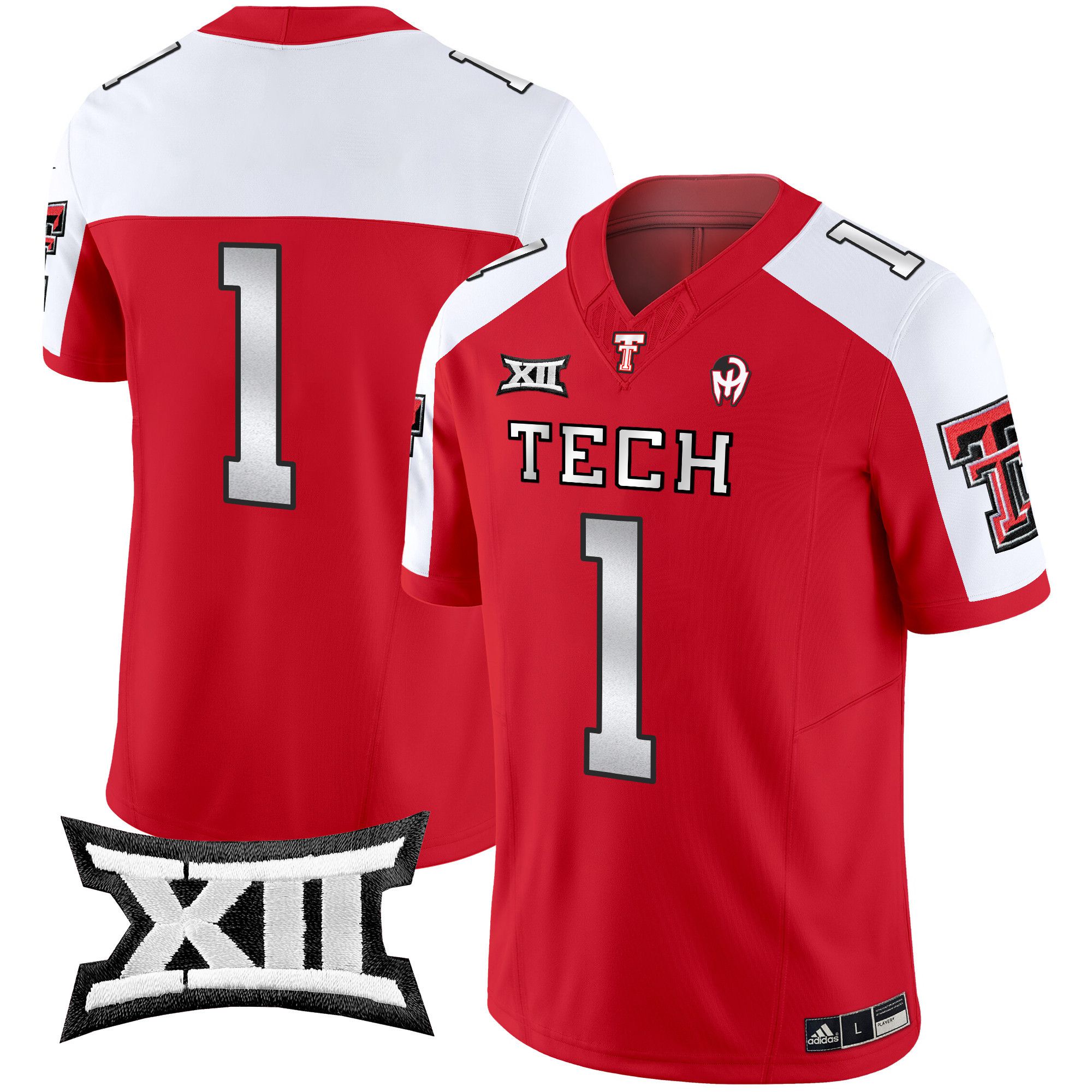 Men Texas Tech Red Raiders #1 No Name Red 2024 Patrick Mahomes Symbol Vapor Limited NCAA Jersey